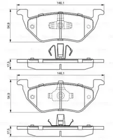 0 986 494 683 BOSCH Комплект тормозных колодок, дисковый тормоз
