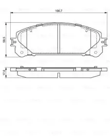 0 986 494 686 BOSCH Комплект тормозных колодок, дисковый тормоз