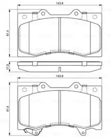 0 986 494 693 BOSCH Комплект тормозных колодок, дисковый тормоз