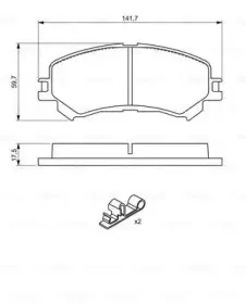 0 986 494 720 BOSCH Комплект тормозных колодок, дисковый тормоз