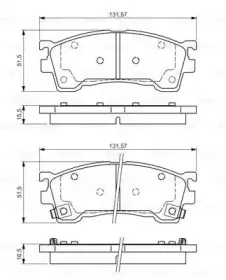 0986495029 BOSCH Комплект тормозных колодок, дисковый тормоз
