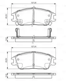 0986495035 BOSCH Комплект тормозных колодок, дисковый тормоз
