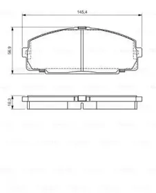 0 986 495 058 BOSCH Комплект тормозных колодок, дисковый тормоз