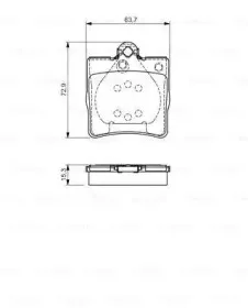 0 986 495 080 BOSCH Комплект тормозных колодок, дисковый тормоз