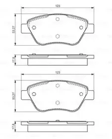 0 986 495 102 BOSCH Комплект тормозных колодок, дисковый тормоз