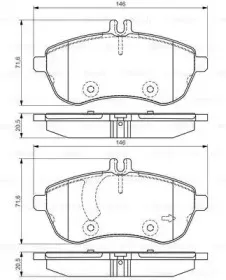 0 986 495 104 BOSCH Комплект тормозных колодок, дисковый тормоз