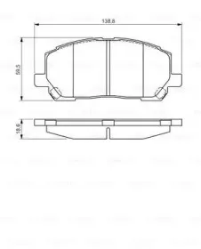 0 986 495 126 BOSCH Комплект тормозных колодок, дисковый тормоз