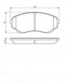 0 986 495 131 BOSCH Комплект тормозных колодок, дисковый тормоз