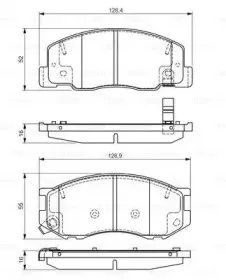 0 986 495 166 BOSCH Комплект тормозных колодок, дисковый тормоз