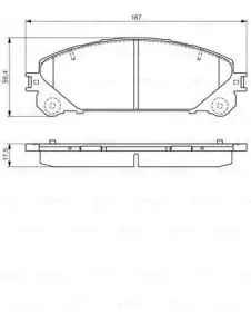 0 986 495 169 BOSCH Комплект тормозных колодок, дисковый тормоз