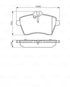 0 986 495 273 BOSCH Комплект тормозных колодок, дисковый тормоз