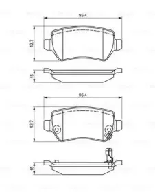 0 986 495 319 BOSCH Комплект тормозных колодок, дисковый тормоз