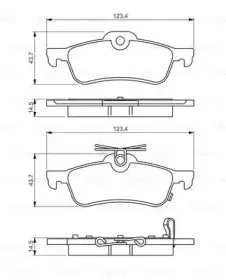 0986495359 BOSCH Комплект тормозных колодок, дисковый тормоз