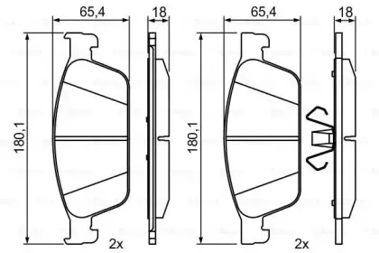 0 986 495 388 BOSCH Комплект тормозных колодок, дисковый тормоз
