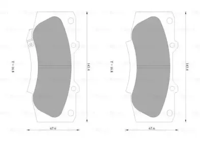 0986AB1082 BOSCH Комплект тормозных колодок, дисковый тормоз