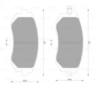 0 986 AB2 288 BOSCH Комплект тормозных колодок, дисковый тормоз