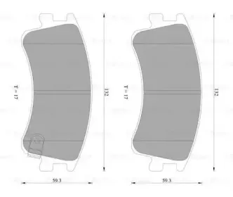 0 986 AB2 296 BOSCH Комплект тормозных колодок, дисковый тормоз