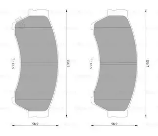 0 986 AB2 302 BOSCH Комплект тормозных колодок, дисковый тормоз