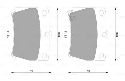 0 986 AB2 331 BOSCH Комплект тормозных колодок, дисковый тормоз