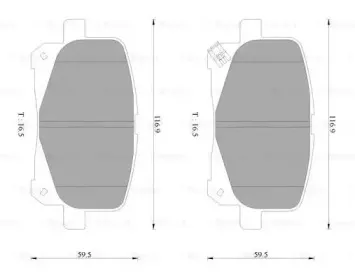 0 986 AB2 360 BOSCH Комплект тормозных колодок, дисковый тормоз