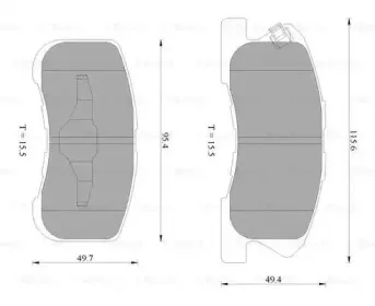 0 986 AB2 559 BOSCH Комплект тормозных колодок, дисковый тормоз