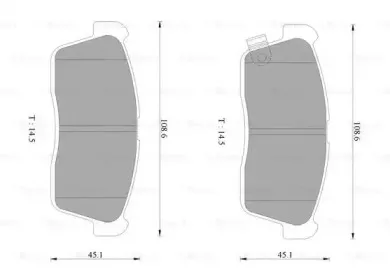 0 986 AB2 775 BOSCH Комплект тормозных колодок, дисковый тормоз