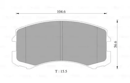 0986AB9091 BOSCH Комплект тормозных колодок, дисковый тормоз