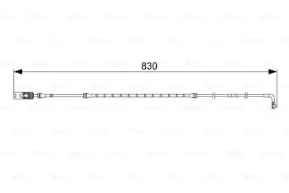 1 987 473 043 BOSCH Сигнализатор, износ тормозных колодок