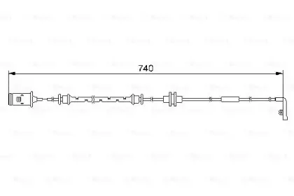 1 987 474 973 BOSCH Сигнализатор, износ тормозных колодок