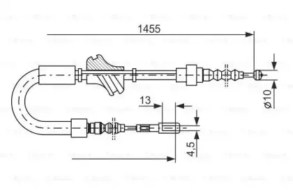 1 987 477 062 BOSCH Трос, стояночная тормозная система