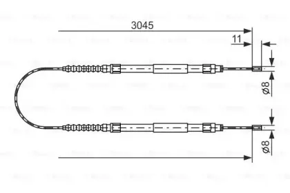 1 987 477 115 BOSCH Трос, стояночная тормозная система