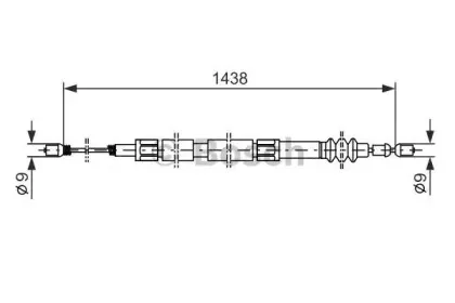 1 987 477 117 BOSCH Трос, стояночная тормозная система