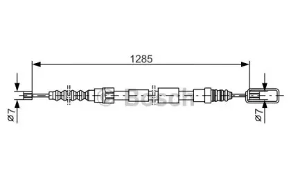 1 987 477 155 BOSCH Трос, стояночная тормозная система
