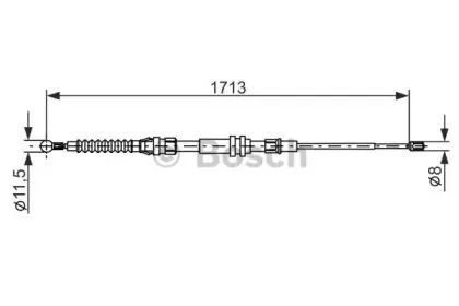 1987477203 BOSCH Трос, стояночная тормозная система