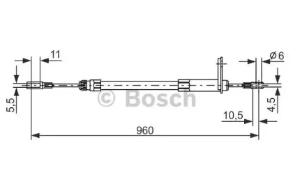 1 987 477 219 BOSCH Трос, стояночная тормозная система