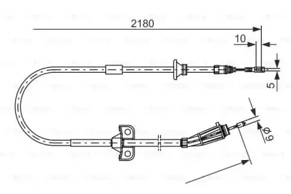 1 987 477 248 BOSCH Трос, стояночная тормозная система