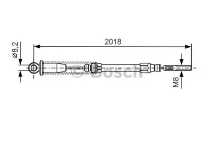 1 987 477 289 BOSCH Трос, стояночная тормозная система