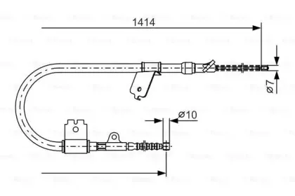 1 987 477 397 BOSCH Трос, стояночная тормозная система