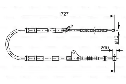 1 987 477 410 BOSCH Трос, стояночная тормозная система