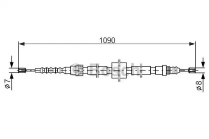 1 987 477 464 BOSCH Трос, стояночная тормозная система