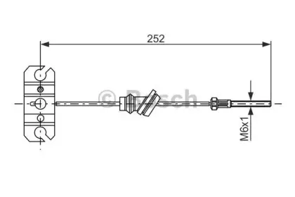 1 987 477 503 BOSCH Трос, стояночная тормозная система