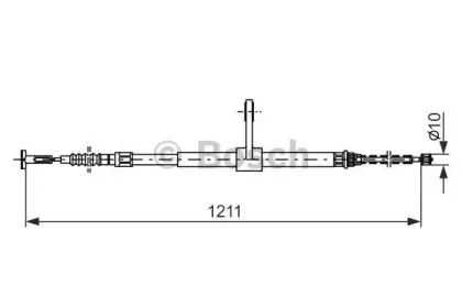1 987 477 558 BOSCH Трос, стояночная тормозная система