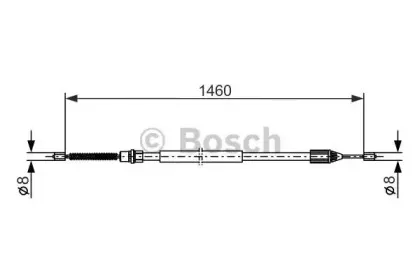 1 987 477 646 BOSCH Трос, стояночная тормозная система