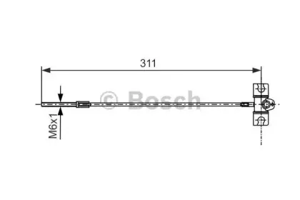 1 987 477 658 BOSCH Трос, стояночная тормозная система