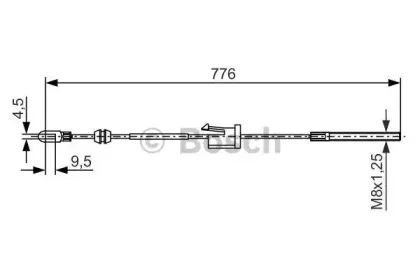 1 987 477 681 BOSCH Трос, стояночная тормозная система