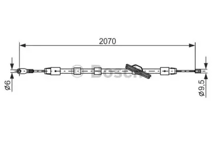 1 987 477 700 BOSCH Трос, стояночная тормозная система