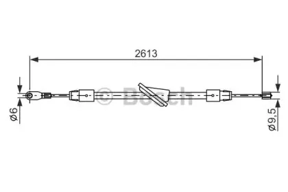 1 987 477 701 BOSCH Трос, стояночная тормозная система