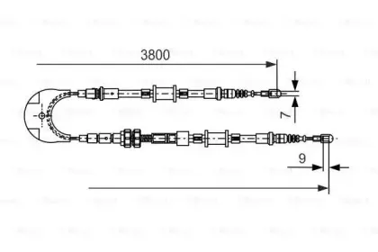 1 987 477 731 BOSCH Трос, стояночная тормозная система