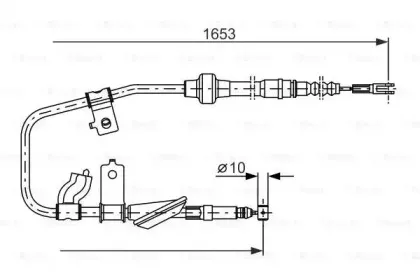 1 987 477 738 BOSCH Трос, стояночная тормозная система