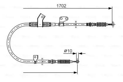 1 987 477 747 BOSCH Трос, стояночная тормозная система